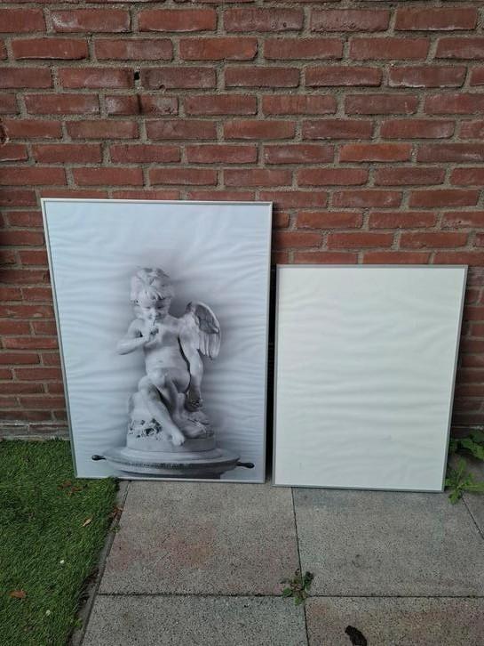 aluminium wissellijsten met glas 60x80 (Barth),, Huis en Inrichting, Woonaccessoires | Lijsten, Gebruikt, 50 tot 75 cm, 75 tot 100 cm