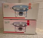 Twee rechaud, warmhoudschalen, chafing dish, Ophalen of Verzenden, Zo goed als nieuw