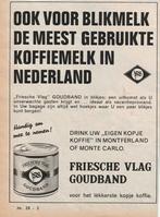 Retro reclame 1964 Friesche Vlag zuivel ook in Montferland, Verzenden, Overige typen
