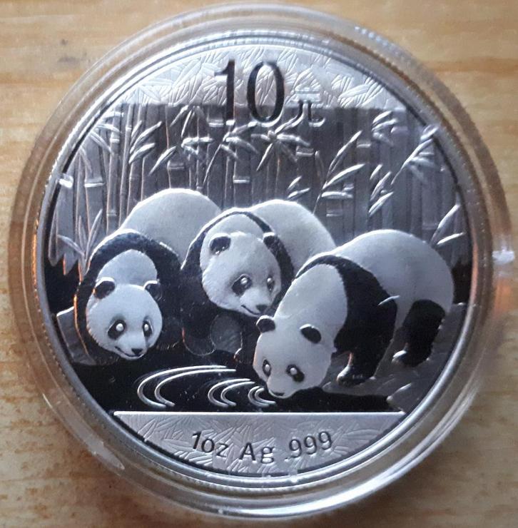 China, Panda 2013 - 1 Oz. puur zilver, Postzegels en Munten, Munten | Azië, Oost-Azië, Zilver, Ophalen of Verzenden