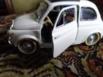 FIAT 500 WIT OUD MODEL  SOLIDO DEUREN NAAR VOOR OPEN, Hobby en Vrije tijd, Modelauto's | 1:18, Ophalen of Verzenden, Zo goed als nieuw