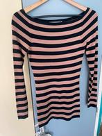 NIKKIE gestreept  shirt caramel zwart mt s 36, Ophalen of Verzenden, Zo goed als nieuw, Maat 36 (S), Overige kleuren