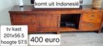 Tv meubel koloniale handgemaakt uit Indonesië, 150 tot 200 cm, 25 tot 50 cm, Zo goed als nieuw, Koloniale