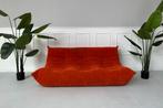 Ligne Roset Togo Designbank Oranje Alcantara 3-zits, Gebruikt, 100 tot 125 cm, 150 tot 200 cm, Driepersoons