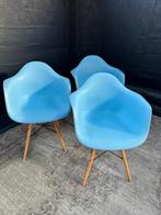 Set van 3 blauwe design stoelen, Drie, Blauw, Zo goed als nieuw, Modern