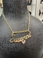 Prachtige 14k figaro ketting met naamplaat, Ophalen of Verzenden, Nieuw, Goud