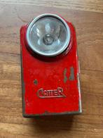 Vintage atter zaklamp van metaal, Ophalen of Verzenden, Zo goed als nieuw, Batterij
