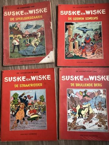 Vier oude Suske en Wiske 2kleuren Nederlands beschikbaar voor biedingen