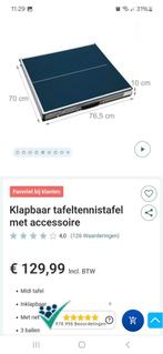 Portabel opklapbaar pinpontafel voor binnen en tuin, Sport en Fitness, Tafeltennis, Ophalen