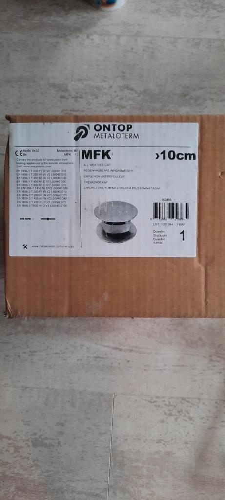 Metaloterm RVS Afvoerkap D10 MFK, Doe-het-zelf en Verbouw, Verwarming en Radiatoren, Nieuw, Minder dan 30 cm, Minder dan 60 cm