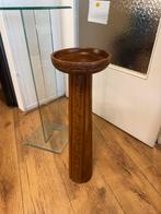 Antieke vintage eiken pilaar plantenzuil zuil plantentafel, Ophalen, Gebruikt