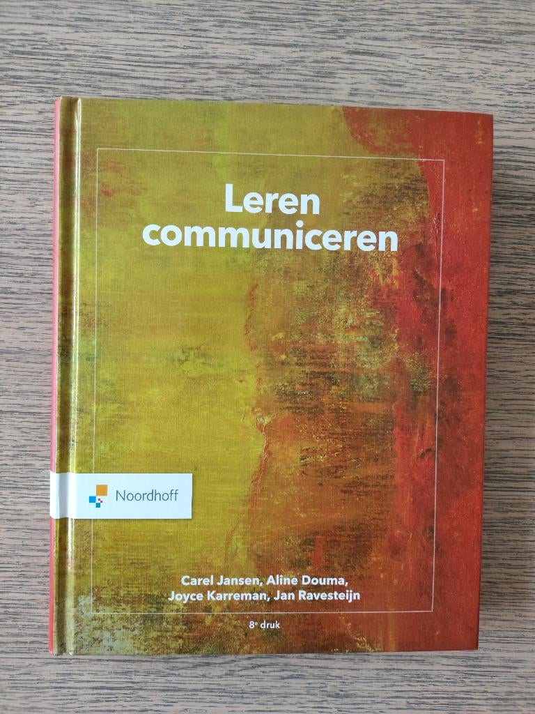 Leren communiceren 8e druk ISBN 9789001749866, Zo goed als nieuw, Noordhoff Uitgevers, Beta, HBO