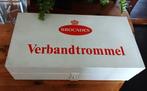 Grote lege verbandtrommel Brocades wit metaal industrieel 50, Antiek en Kunst, Curiosa en Brocante, Ophalen of Verzenden