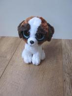 TySilk 2018 Duke zacht bruin-wit pluche hond blauwe glitter, Ophalen of Verzenden, Nieuw, Hond