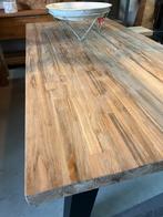 Tafelbladen massief 5cm, geborsteld teak, 180-200-240cm, Huis en Inrichting, Tafels | Eettafels, Ophalen, Teakhout, Nieuw, 50 tot 100 cm