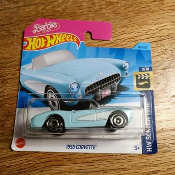 Hot Wheels Barbie 1956 Corvette hw screen time blauw beschikbaar voor biedingen