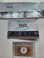 9 etiketten Schlitz 1964, Ophalen of Verzenden, Zo goed als nieuw, Overige typen, Overige merken