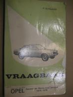 vraagbaak opel ascona - manta 1975-1978, Ophalen of Verzenden