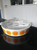 Vintage dekschaal van Pyroflam, Ophalen of Verzenden, Gebruikt, Glas, Overige typen