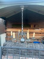 Landelijke Kroonluchter - Grijs Gespoten, Huis en Inrichting, Lampen | Kroonluchters, Ophalen of Verzenden, Gebruikt, Metaal