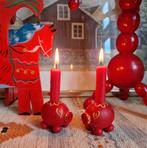 Zweedse Kerst Varkentjes Kandelaar Hout, Diversen, Kerst, Verzenden, Gebruikt