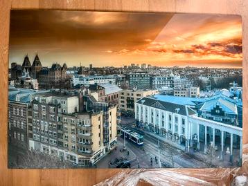 Amsterdam vanaf de City op plexiglas 70x120 cm beschikbaar voor biedingen