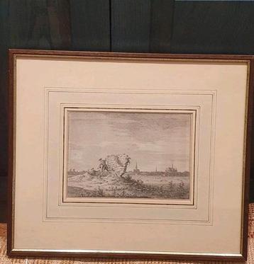 Gravure  1726 ruïne Kasteel Nieuburg Alkmaar Oudorp  beschikbaar voor biedingen
