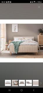 Tweepersoonsbed 180x200 ecru Lieke van Leen Bakker, Huis en Inrichting, Slaapkamer | Bedden, Ophalen, Tweepersoons, Zo goed als nieuw