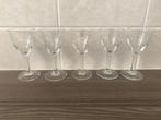 5x mooi gegraveerd borrelglaasje, Ophalen of Verzenden, Zo goed als nieuw, Borrel- of Shotglas