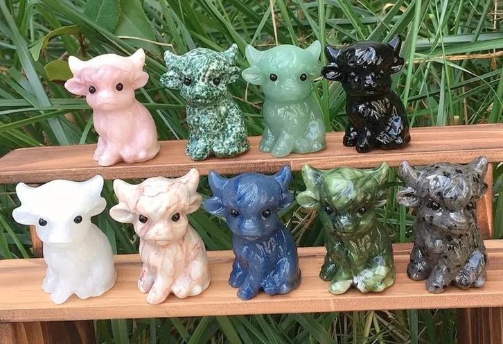 Schattig Hooglander Koe Beeldje, Antiek en Kunst, Kunst | Beelden en Houtsnijwerken, Ophalen of Verzenden