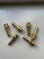 Messing slangpilaren G1/4" x 8mm, Doe-het-zelf en Verbouw, Metalen, Nieuw, Koper of Messing, Ophalen of Verzenden