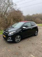 Peugeot 108 1.2 Puretech 82pk 3D 2017 Zwart, Auto's, Voorwielaandrijving, Stof, Zwart, 1199 cc