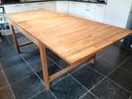 IKEA eikenhout uitschuifbare tafel - eettafel, Huis en Inrichting, Tafels | Eettafels, Ophalen, Gebruikt, Eikenhout, 200 cm of meer