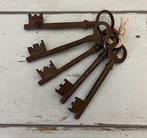 Antieke Franse sleutelbos (5 sleutels)
