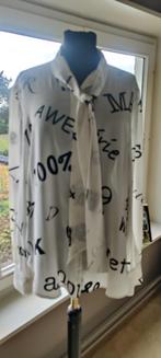 100 % zijden blouse Italiaans merk, Wit, Maat 42/44 (L), Italiaans merk, Ophalen of Verzenden
