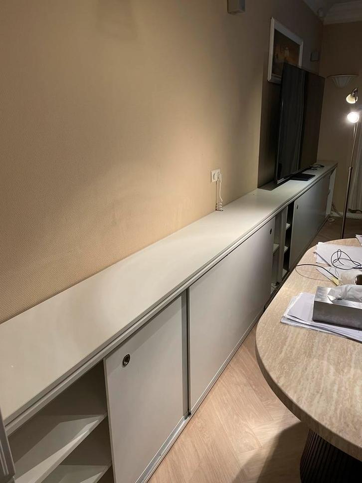 Wandkast / kast/ wit/ met schuifdeuren/ schoenenkast, Huis en Inrichting, Kasten | Televisiemeubels, Gebruikt, 100 tot 150 cm