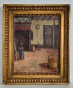 Schilderij in houten lijst (58x68 cm) N.van Rijn (1887-1962), Antiek en Kunst, Ophalen