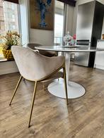 Richmond 2x eetkamerstoelen gwen velvet khaki, Ophalen, Twee, Overige kleuren, Stof