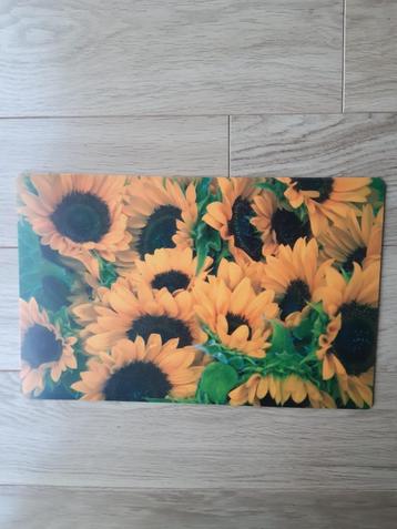 4 placemats + onderzetters met motief van zonnebloemen nieuw beschikbaar voor biedingen