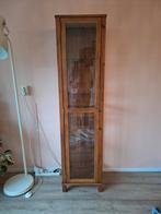 Houten vitrinekast, Ophalen, 50 tot 100 cm, Zo goed als nieuw, 150 tot 200 cm