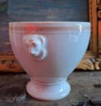 Antieke Franse kandijpot, leeuwenkopjes,porcelaine de Paris, Antiek en Kunst, Antiek | Servies los, Ophalen of Verzenden