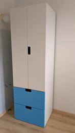 Witte kledingkast met blauwe lades - Ikea Stuva, Ophalen, Overige materialen, 50 tot 100 cm, Zo goed als nieuw