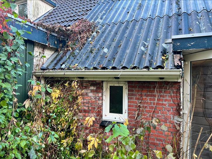 Kunststof goten ca 22 meter lengte in 4 delen, Doe-het-zelf en Verbouw, Buizen en Afvoer, Gebruikt, Dakgoot, Pvc, 6 meter of meer