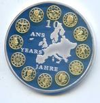 Medaille 10 Jaar Euro Stier / Muntjes Met Goud app. 30 Gram, Verzenden, Goud