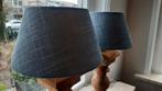 2 lampenkappen grijs/rond 30 cm, Ophalen of Verzenden, Gebruikt, Rond, Minder dan 25 cm