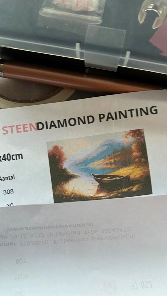 2 x diamond painting 40x 60 cm.  vierkante steentjes compl., Hobby en Vrije tijd, Knutselen, Zo goed als nieuw, Knutselwerk, Ophalen