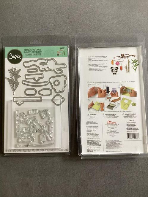 Sizzix framelits die set 11pk w/stamps - oriental elements, Hobby en Vrije tijd, Kaarten | Zelf maken, Nieuw, Pons of Mal, Overige thema's