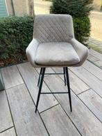 Suède barkruk, Ophalen, Met voetsteun, Zo goed als nieuw, 90 cm of meer