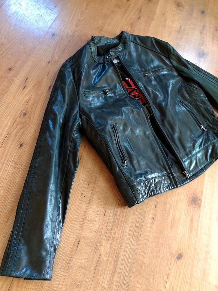 Zeer fraai vintage leren biker jack!, Motoren, Kleding | Motorkleding, Jas | leer, Dames, Heren, Kinderen, Ophalen of Verzenden