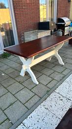 Eettafel landelijk 160x80x75 zware kwaliteit, Ophalen, 200 cm of meer, 50 tot 100 cm, Zo goed als nieuw